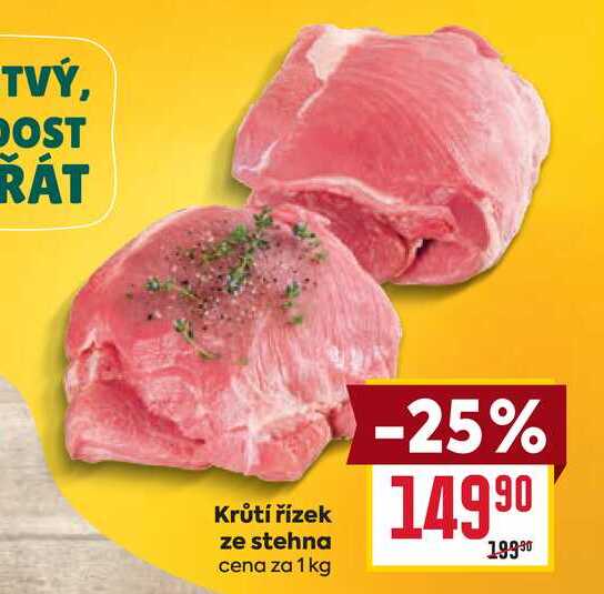Krůtí řízek ze stehna cena za 1 kg