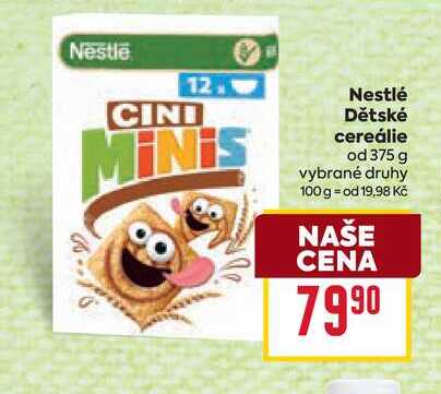 Nestlé Dětské cereálie od 375 g