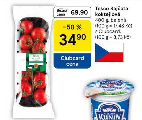 Tesco Rajčata koktejlová, 400 g, balená 