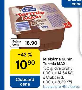 Mlékárna Kunín Termix MAXI, 130 g 