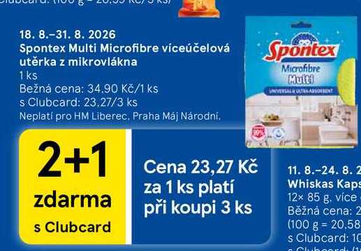Spontex Multi Microfibre víceúčelová utěrka z mikrovlákna, 1 ks Tesco