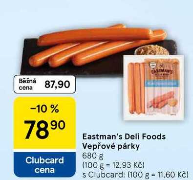 Eastman's Deli Foods Vepřové párky, 680 g