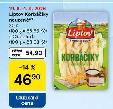 Liptov Korbáčiky neuzené, 80 g