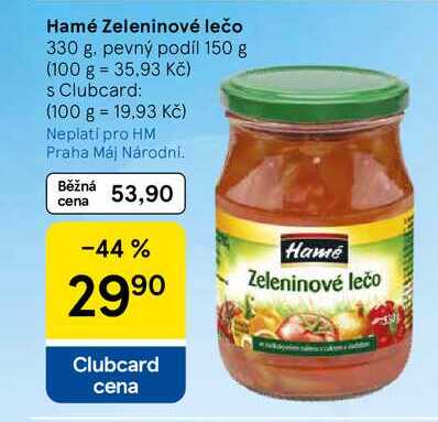 Hamé Zeleninové lečo, 330 g. pevný podíl 150 g