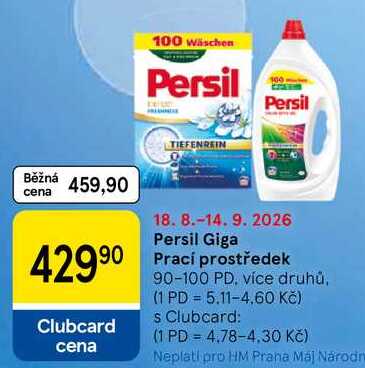 Persil Giga Prací prostředek, 90-100 PD Tesco
