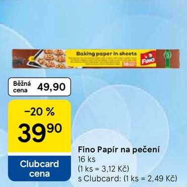Fino Papír na pečení, 16 ks