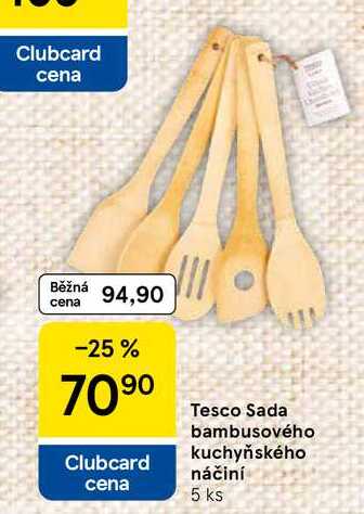 Tesco Sada bambusového kuchyňského náčiní, 5 ks 