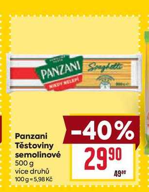 Panzani Těstoviny semolinové 500 g
