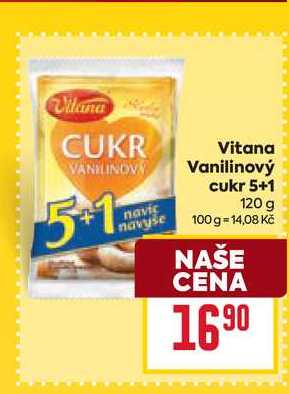 Vitana Vanilinový cukr 5+1 120 g