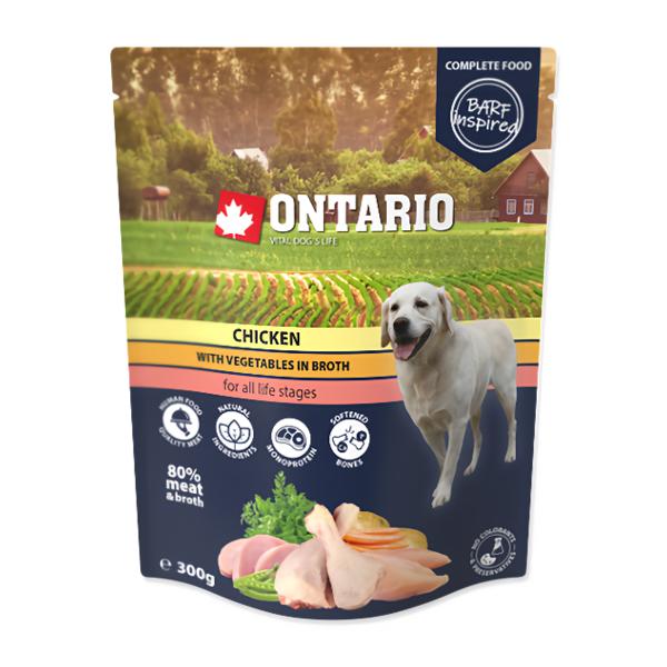 Ontario Kapsička kuře se zeleninou ve vývaru pro psy