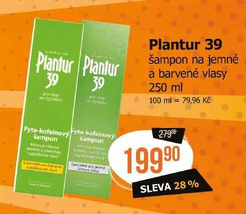 Plantur 39 šampon na jemné a barvené vlasy 250 ml 