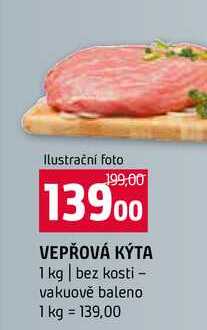 VEPŘOVÁ KÝTA 1 kg bez kosti vakuově baleno