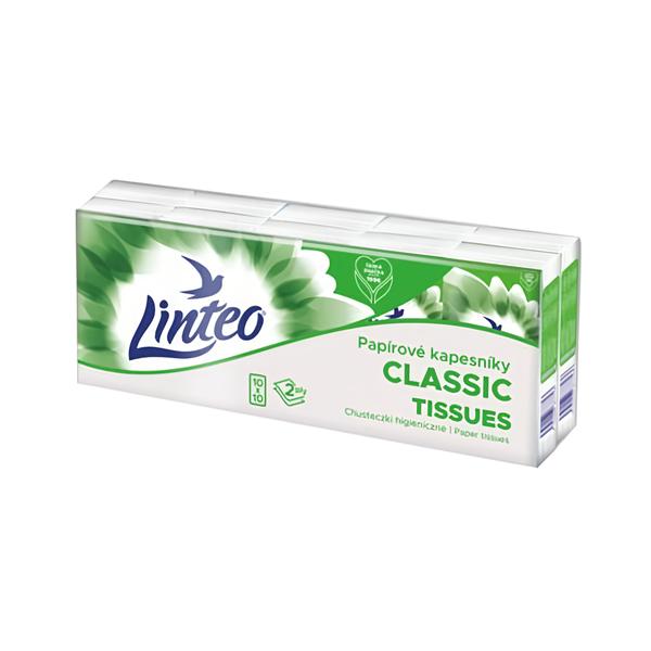 Linteo Papírové kapesníky Classic bílé, 2vrstvé Košík.cz