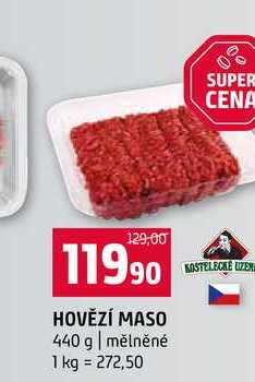 HOVĚZÍ MASO 440 g mělněné