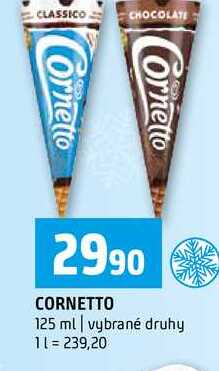 CORNETTO 125 ml vybrané druhy