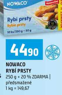 NOWACO RYBÍ PRSTY 250 g +20% předsmažené