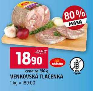 VENKOVSKÁ TLAČENKA 100g