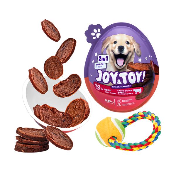 JOY&TOY Vajíčko pro psy s překvapením Beef Coins - hovězí masíčko