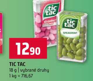 TIC TAC 18 g vybrané druhy