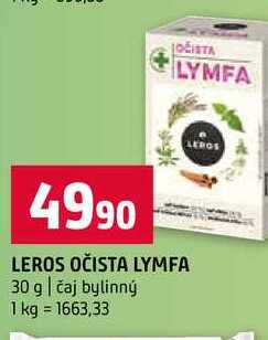 LEROS OČISTA LYMFA 30 g čaj bylinný