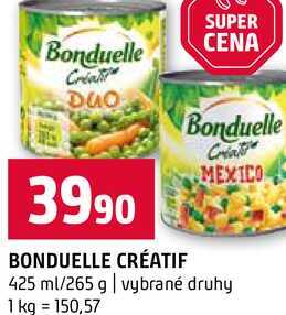 BONDUELLE CRÉATIF 425 ml/265 g vybrané druhy