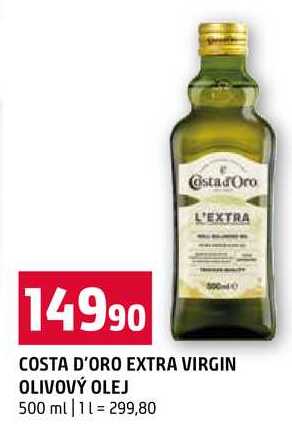 COSTA D'ORO EXTRA VIRGIN OLIVOVÝ OLEJ 500 ml 
