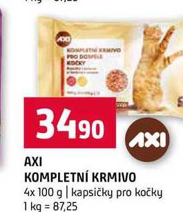 AXI KOMPLETNÍ KRMIVO 4x 100 g kapsičky pro kočky