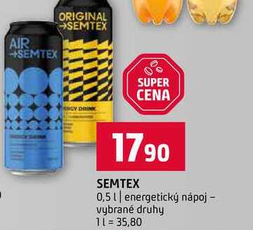 SEMTEX 0,5l energetický nápoj vybrané druhy