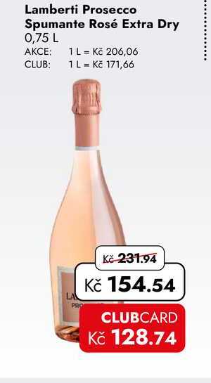 Lamberti Prosecco Spumante Rosé Extra Dry 0,75 L