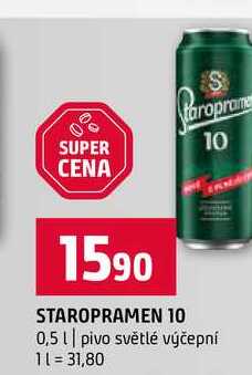 STAROPRAMEN 10 0,5l pivo světlé výčepní