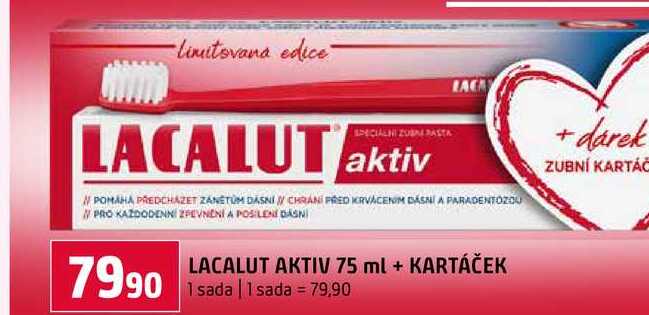 LACALUT AKTIV 75 ml + KARTÁČEK Terno