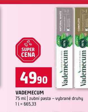 VADEMECUM 75 ml zubní pasta vybrané druhy Terno