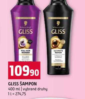 GLISS ŠAMPON 400 ml vybrané druhy Terno