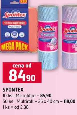 SPONTEX 10 ks Microfibre 50 ks Multiroll 25 x 40 cm Terno