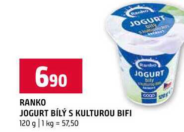 RANKO JOGURT BÍLÝ S KULTUROU BIFI 120 g