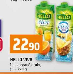 HELLO VIVA 1l vybrané druhy