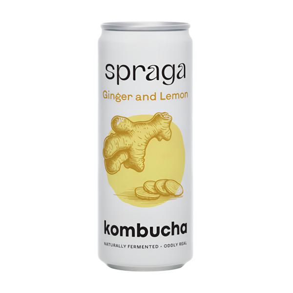 Spraga BIO Kombucha Ginger & Lemon plech