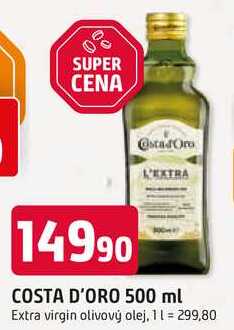 COSTA D'ORO 500 ml Extra virgin olivový olej