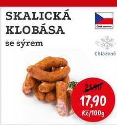 SKALICKÁ KLOBÁSA se sýrem 100g
