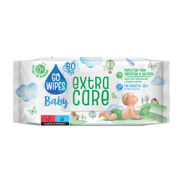 GoWipes Dětské vlhčené ubrousky Extra Care Košík.cz