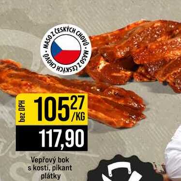 Vepřový bok s kosti, pikant plátky 1kg