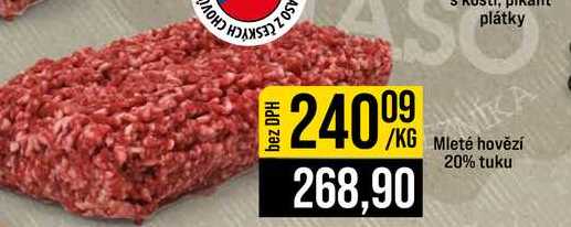 Mleté hovězí 20% tuku 1kg