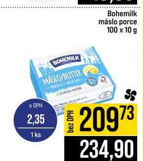Bohemilk máslo porce 100 x 10 g
