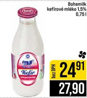 Bohemilk kefírové mléko 1,5% 0,75l