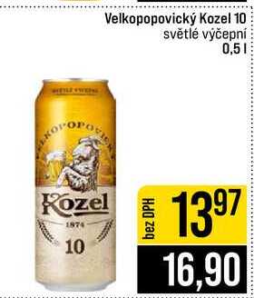 Velkopopovický Kozel 10 světlé výčepní 0,5l