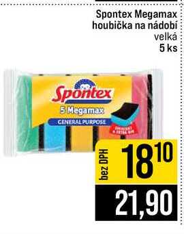 Spontex Megamax houbička na nádobí velká 5 ks