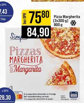 Pizza Margherita 3x300 g 900 g 