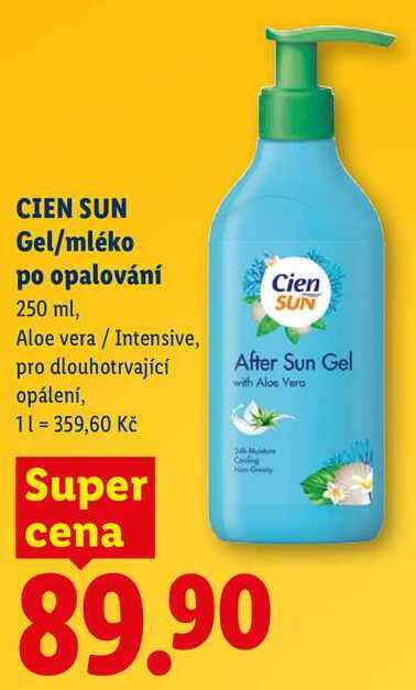 CIEN SUN Gel/mléko po opalování, 250 ml 