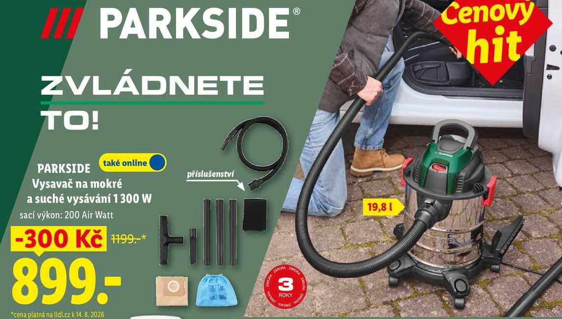 PARKSIDE Vysavač na mokré a suché vysávání 1300 W