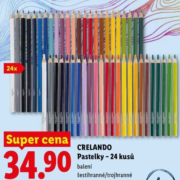 CRELANDO Pastelky - 24 kusů